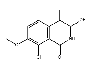 8-氯-4-氟-3-羟基-7-甲氧基-3,4-二氢异喹啉-1(2H)-酮,1616288-69-7,结构式