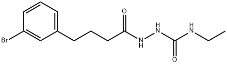 Benzenebutanoic acid, 3-bromo-, 2-[(ethylamino)carbonyl]hydrazide Structure