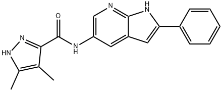 1H-Pyrazole-3-carboxamide, 4,5-dimethyl-N-(2-phenyl-1H-pyrrolo[2,3-b]pyridin-5-yl)-|CGT-9486