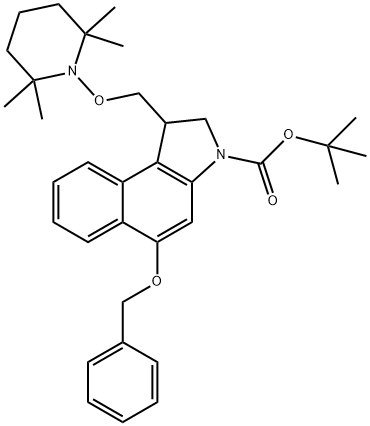 161646-55-5 3H-Benz[e]indole-3-carboxylic acid, 1,2-dihydro-5-(phenylmethoxy)-1-[[(2,2,6,6-tetramethyl-1-piperidinyl)oxy]methyl]-, 1,1-dimethylethyl ester