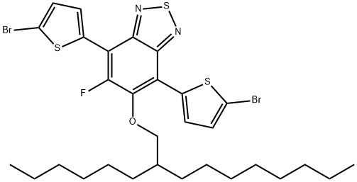 4,7-bis(5-bromothiophen-2-yl)-5-fluoro-6-((2-hexyldecyl)oxy)benzo[c][1,2,5]thiadiazole Structure