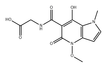 Glycine, N-[(4,5-dihydro-7-hydroxy-4-methoxy-1-methyl-5-oxo-1H-pyrrolo[3,2-b]pyridin-6-yl)carbonyl]- Structure