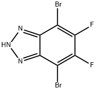 2H-Benzotriazole, 4,7-dibromo-5,6-difluoro- 化学構造式