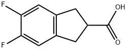 5,6-二氟-2,3-二氢-1H-茚-2-羧酸 结构式