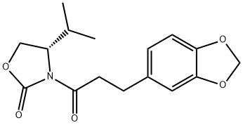 2-Oxazolidinone, 3-[3-(1,3-benzodioxol-5-yl)-1-oxopropyl]-4-(1-methylethyl)-, (4S)-