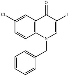 4(1H)-Quinolinone, 6-chloro-3-iodo-1-(phenylmethyl)- Structure