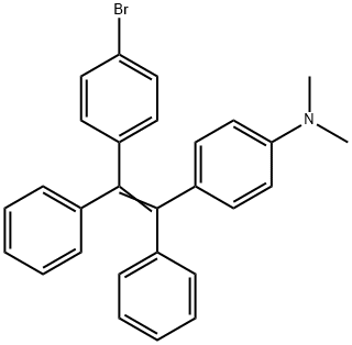 Benzenamine, 4-[2-(4-bromophenyl)-1,2-diphenylethenyl]-N,N-dimethyl- 化学構造式