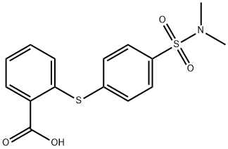 Benzoic acid, 2-[[4-[(dimethylamino)sulfonyl]phenyl]thio]- Structure