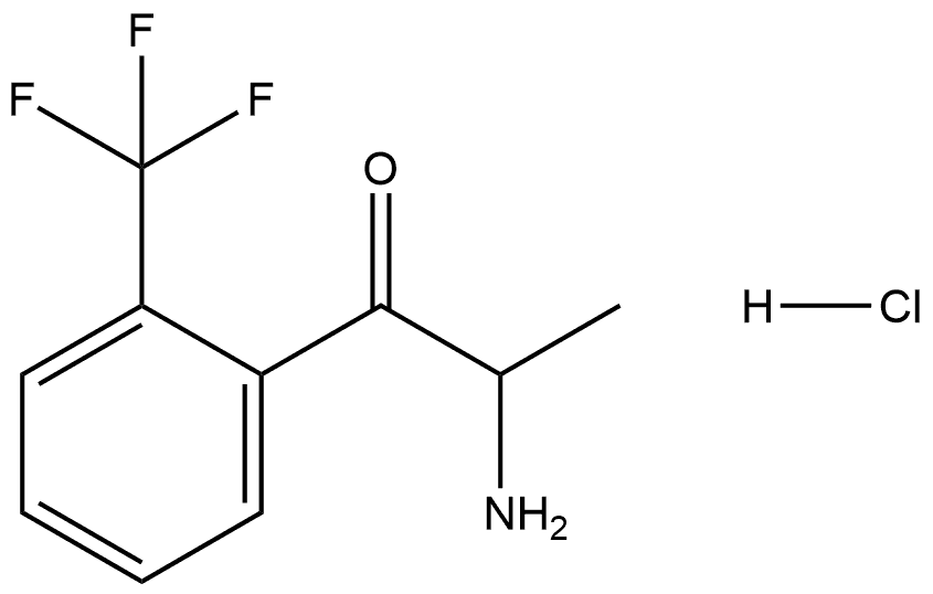 2-Amino-1-[2-(trifluoromethyl)phenyl]-1-propanone Hydrochloride Structure