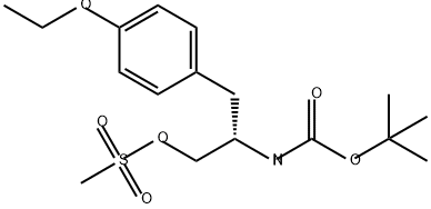 Carbamic acid, N-[(1S)-1-[(4-ethoxyphenyl)methyl]-2-[(methylsulfonyl)oxy]ethyl]-, 1,1-dimethylethyl ester Struktur