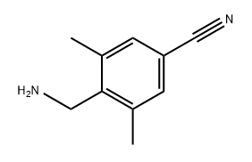 Benzonitrile, 4-(aminomethyl)-3,5-dimethyl- 化学構造式