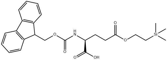L-Glutamic acid, N-[(9H-fluoren-9-ylmethoxy)carbonyl]-, 5-[2-(trimethylsilyl)ethyl] ester,161961-03-1,结构式