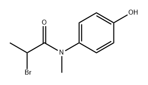 Propanamide, 2-bromo-N-(4-hydroxyphenyl)-N-methyl- 化学構造式