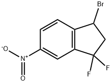 3-溴-1,1-二氟-6-硝基-2,3-二氢-1H-茚 结构式