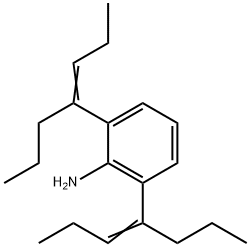 Benzenamine, 2,6-bis(1-propyl-1-buten-1-yl)- Struktur