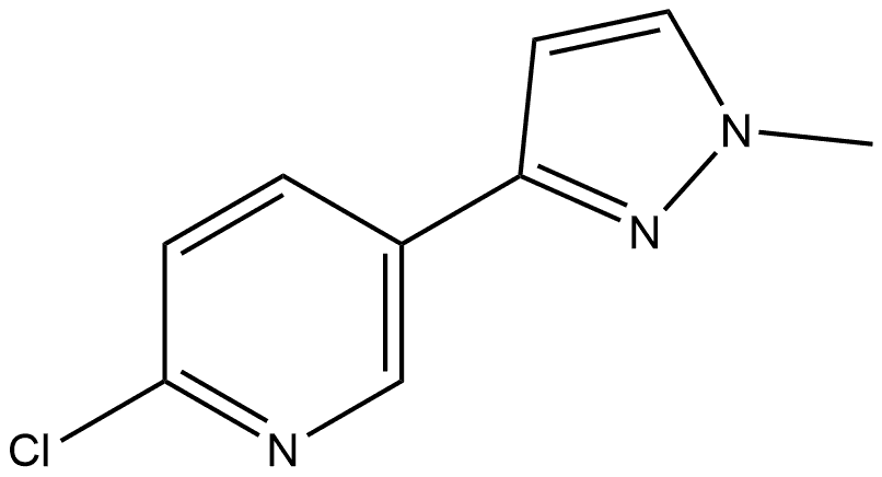 2-Chloro-5-(1-methyl-1H-pyrazol-3-yl)pyridine Structure