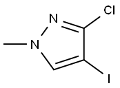 1H-Pyrazole, 3-chloro-4-iodo-1-methyl-,1619993-27-9,结构式