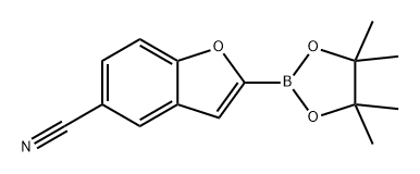 5-Benzofurancarbonitrile, 2-(4,4,5,5-tetramethyl-1,3,2-dioxaborolan-2-yl)- Structure