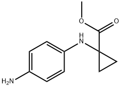 Cyclopropanecarboxylic acid, 1-[(4-aminophenyl)amino]-, methyl ester Structure