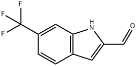 1H-Indole-2-carboxaldehyde, 6-(trifluoromethyl)- 化学構造式