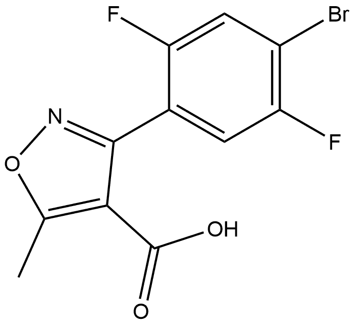 3-(4-Bromo-2,5-difluorophenyl)-5-methylisoxazole-4-carboxylic Acid Struktur