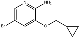 5-Bromo-3-cyclopropylmethoxy-pyridin-2-ylamine 结构式