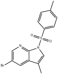 5-bromo-3-methyl-1-tosyl-1H-pyrrolo[2,3-b]pyridine Struktur