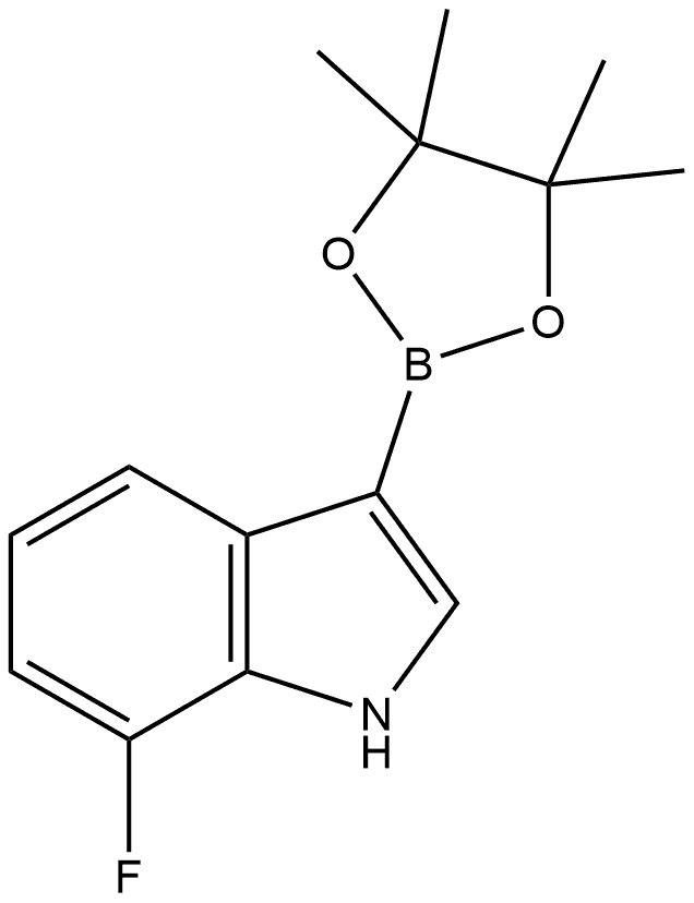 7-氟-3-(4,4,5,5-四甲基-1,3,2-二氧杂硼烷-2-基)-1H-吲哚, 1620786-94-8, 结构式