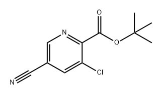 2-Pyridinecarboxylic acid, 3-chloro-5-cyano-, 1,1-dimethylethyl ester Structure