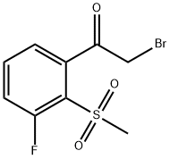 3-Fluoro-2-(methylsulphonyl)phenacyl bromide Structure