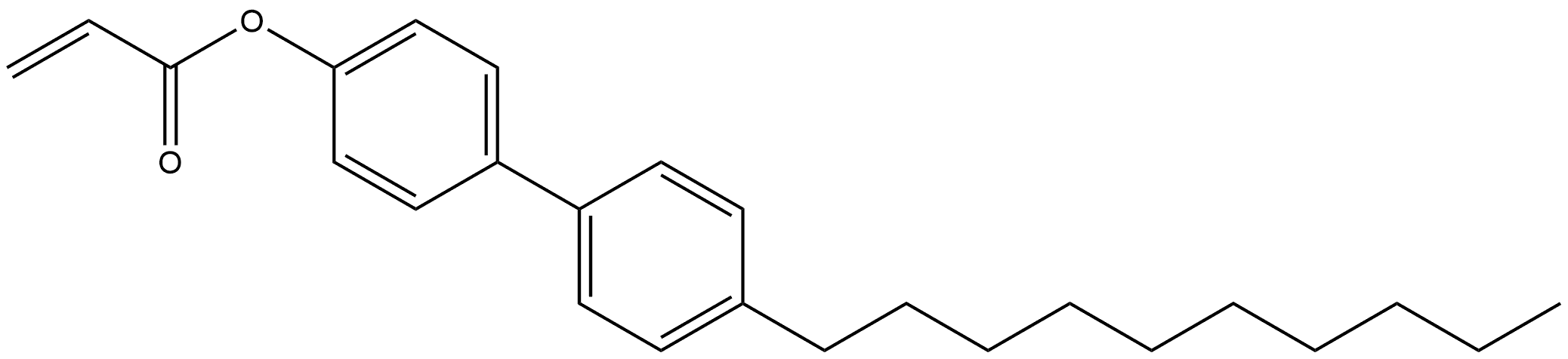 4'-decyl-[1,1'-biphenyl]-4-yl acrylate 化学構造式