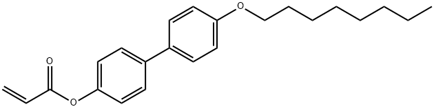 2-Propenoic acid, 4'-(octyloxy)[1,1'-biphenyl]-4-yl ester 化学構造式