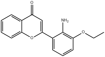 4H-1-Benzopyran-4-one, 2-(2-amino-3-ethoxyphenyl)- Structure