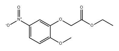 Acetic acid, 2-(2-methoxy-5-nitrophenoxy)-, ethyl ester 化学構造式