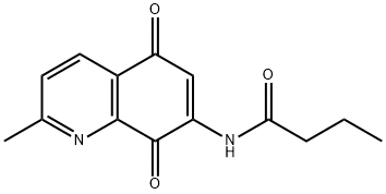 N-(2-Methyl-5,8-dioxo-5,8-dihydroquinolin-7-yl)butyramide Struktur