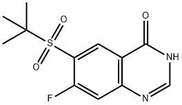 4(3H)-Quinazolinone, 6-[(1,1-dimethylethyl)sulfonyl]-7-fluoro- Structure