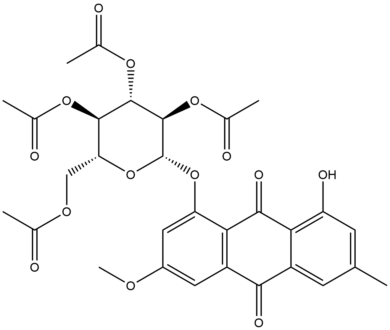 162259-35-0 1-Hydroxy-6-methoxy-3-methyl-8-[(2,3,4,6-tetra-O-acetyl-β-D-glucopyranosyl)oxy]-9,10-anthracenedione