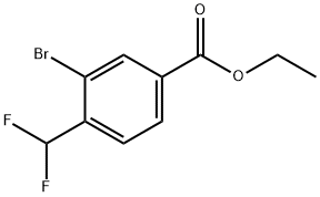 3-溴-4-(二氟甲基)苯甲酸乙酯, 1622987-63-6, 结构式