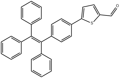 5-(4-(1,2,2-三苯基乙烯基)苯基)噻吩-2-甲醛,1622996-30-8,结构式