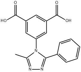 1,3-Benzenedicarboxylic acid, 5-(3-methyl-5-phenyl-4H-1,2,4-triazol-4-yl)- Structure