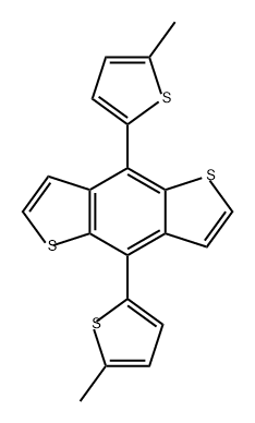 Benzo[1,2-b:4,5-b']dithiophene, 4,8-bis(5-methyl-2-thienyl)- Structure