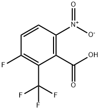 3-Fluoro-6-nitro-2-(trifluoromethyl)benzoic acid Structure