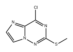 Imidazo[2,1-f][1,2,4]triazine, 4-chloro-2-(methylthio)- Structure