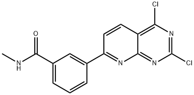 3-(2,4-二氯吡啶并[2,3-D]嘧啶-7-基)-N-甲基苯甲酰胺,1623729-58-7,结构式