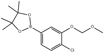 2-(4-CHLORO-3-(METHOXYMETHOXY)PHENYL)-4,4,5,5-TETRAMETHYL, 1623766-76-6, 结构式