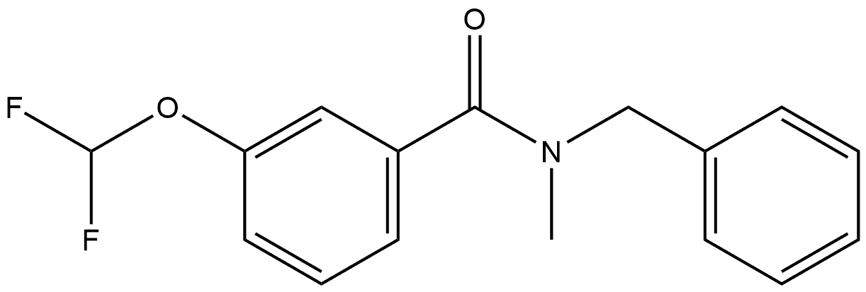 3-(Difluoromethoxy)-N-methyl-N-(phenylmethyl)benzamide 结构式