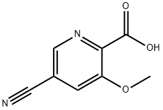 2-Pyridinecarboxylic acid, 5-cyano-3-methoxy- Structure