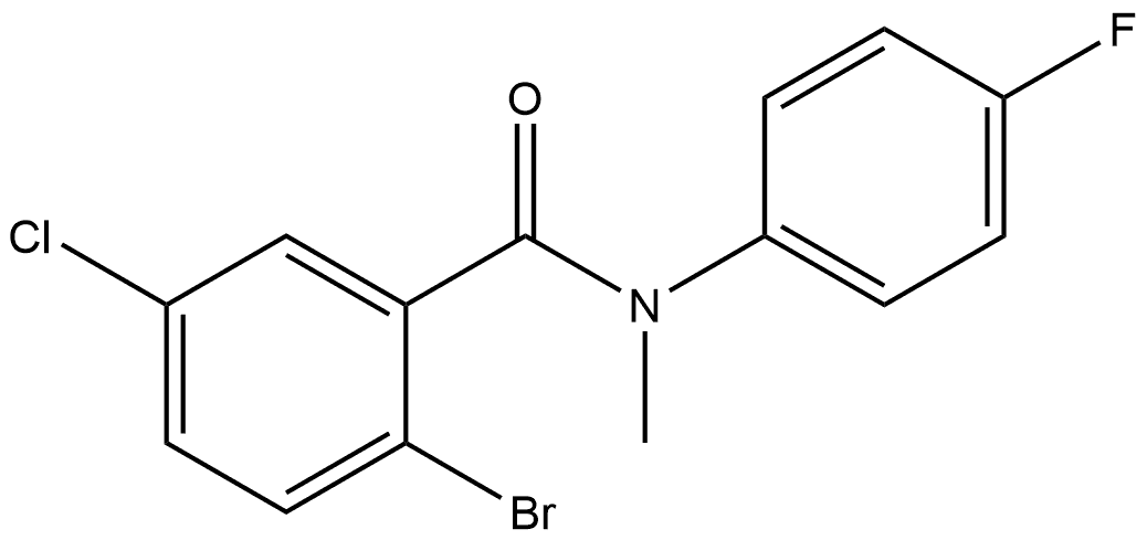 2-Bromo-5-chloro-N-(4-fluorophenyl)-N-methylbenzamide,1624668-63-8,结构式