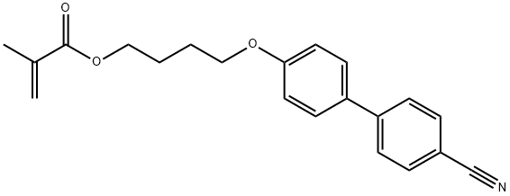 2-Propenoic acid, 2-methyl-, 4-[(4'-cyano[1,1'-biphenyl]-4-yl)oxy]butyl ester Structure