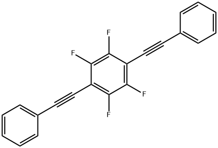 Benzene, 1,2,4,5-tetrafluoro-3,6-bis(2-phenylethynyl)- Structure